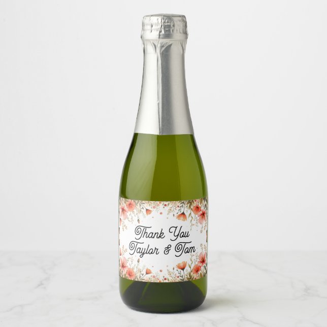 Wedding favor mini bottle labels (Front)