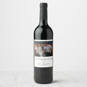 Wedding Favor Minimalist Photo Wine Label