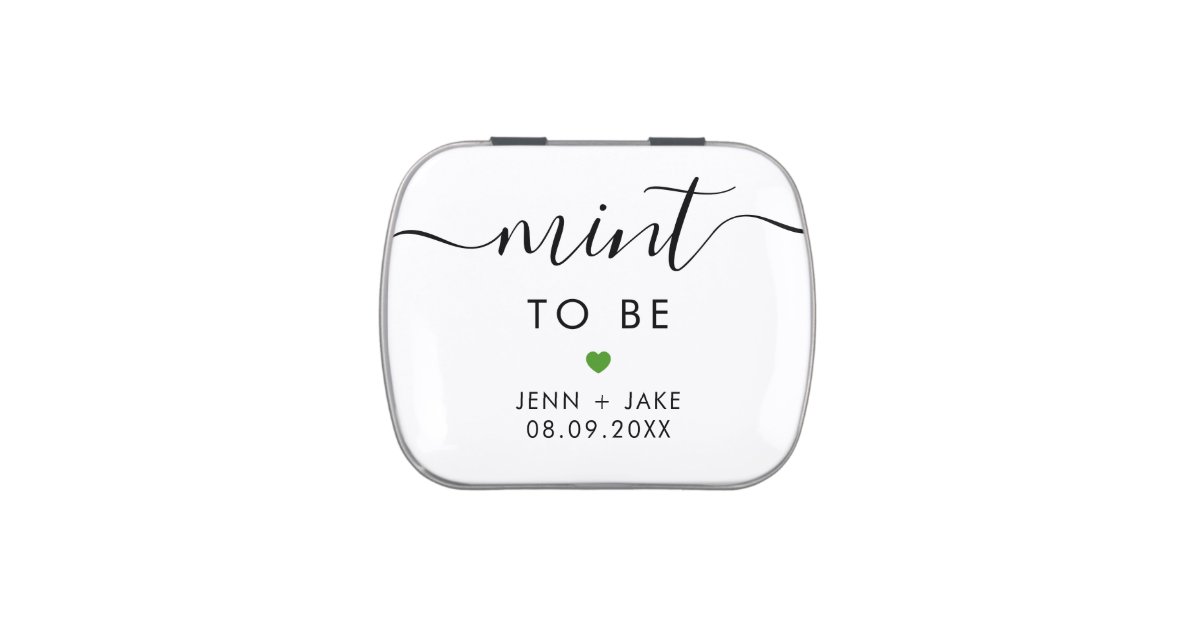Wedding Favor Mints Candy, Green Mint to Be Candy Tin | Zazzle