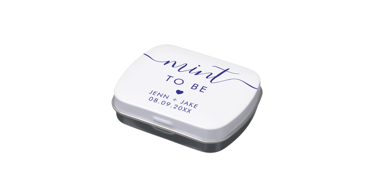 Wedding Favor Mints Candy, Navy Mint to Be Label Candy Tin | Zazzle