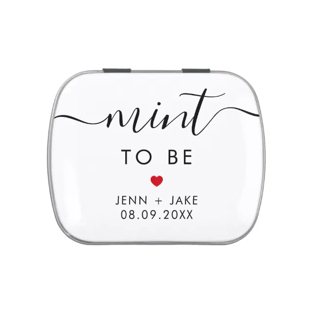 Wedding Favor Mints Candy, Red Mint to Be Candy Tin | Zazzle