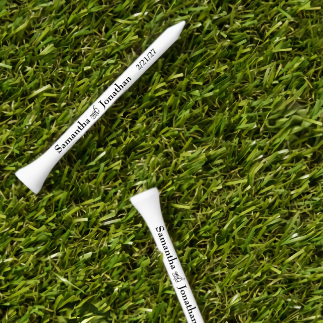 Wedding Favor Monogram Gift Dated Golf Tees (Creator Uploaded)