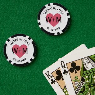Wedding Favor Name Lucky In Love Cute Poker Chips
