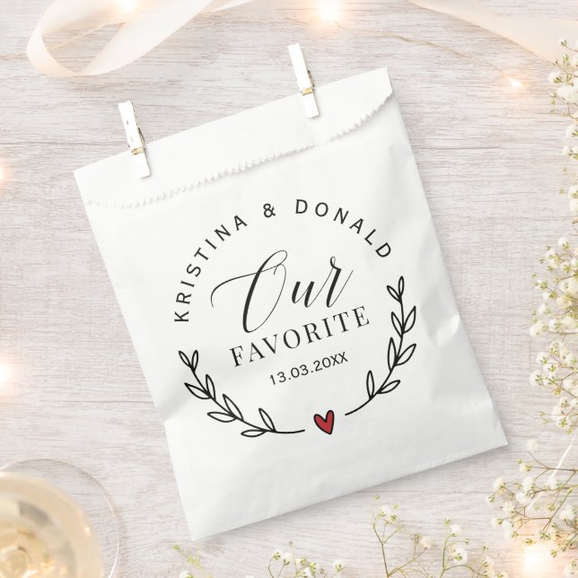 Wedding Favor Our Favorite Favor Bag (Clipped)