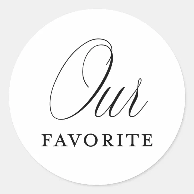 Wedding Favor Our Favorite Treat Candy Box Sticker Zazzle