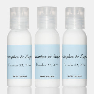 Wedding Favor Pale Blue Travel Bottle Set of 12 Hand Lotion