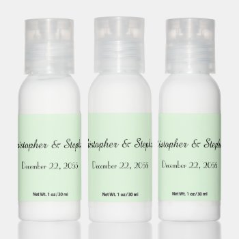 Wedding Favor Pale Green Set Of 12 Hand Lotion by SocolikCardShop at Zazzle