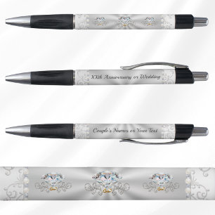 Wedding Favor PENS Personalized. Diamond Pens