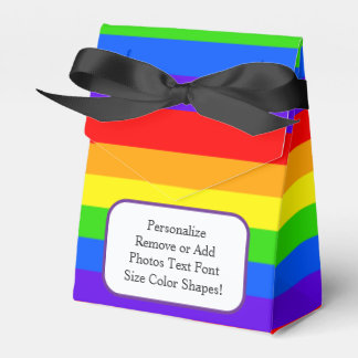 Wedding Favor - Personalizable Rainbow Design Boxes