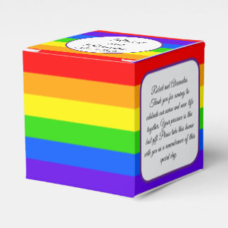 Wedding Favor - Personalizable Rainbow Design Boxes