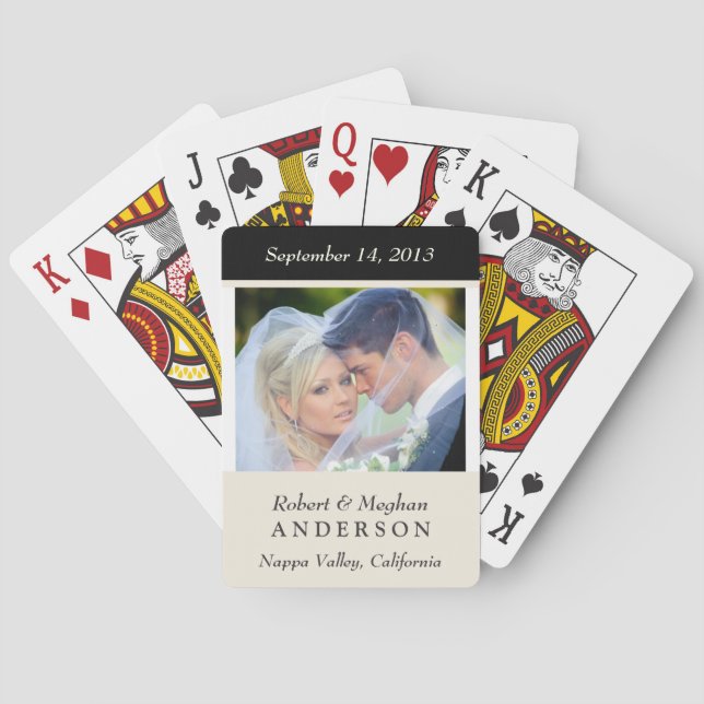 Wedding Favor Personalized Photo Playing Cards (Back)