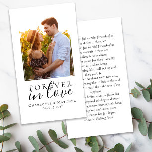 Wedding Favor Photo Keepsake Prayer Card