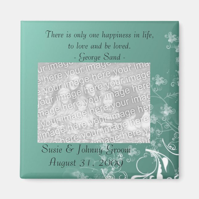 Wedding Favor Photo Magnet Template (Front)