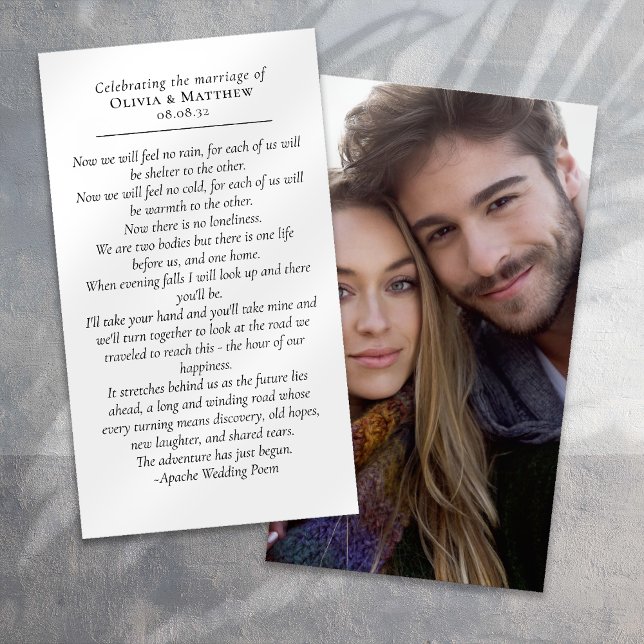 Wedding Favor Photo Prayer Card (Creator Uploaded)