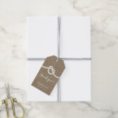 Wedding Favor Rustic Tying the Knot Burlap Gift Tags (With Twine)