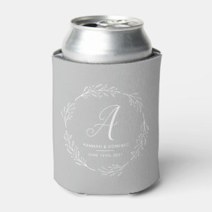 Wedding Favor Rustic Wreath Can Cooler