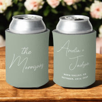 Wedding Favor Sage Green Modern Minimalist Names