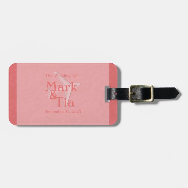 Wedding Favor Seating Chart Guide Luggage Tag (Front Horizontal)