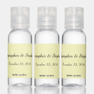 Wedding Favor Set of 12 Name Minimalist Hand Sanitizer