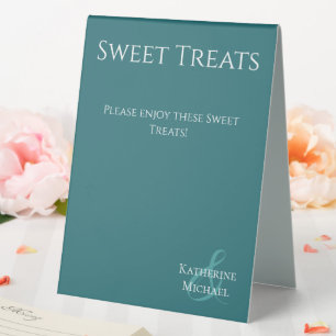 Wedding Favor Sign-Emerald Green- Table Tent
