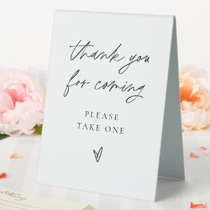 Wedding Favor Sign Modern Party Shower Table Tent