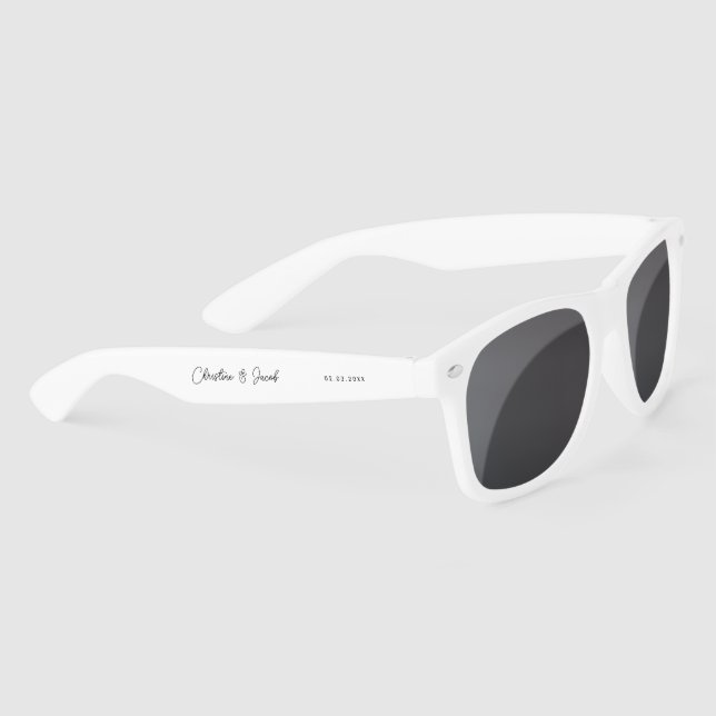 wedding favor simple elegant modern beach outdoor sunglasses (Right)