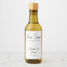 wedding favor simple elegant modern beer water