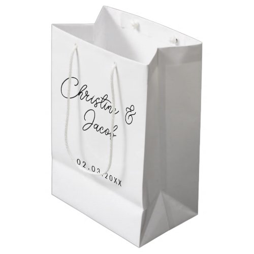 wedding favor simple elegant modern bridal party h medium gift bag