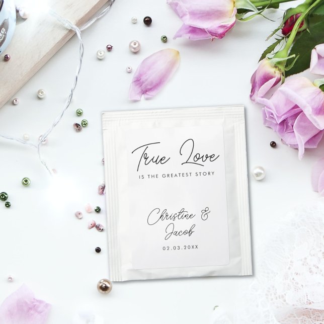 wedding favor simple elegant modern coffee tea bag drink mix (Creator Uploaded)