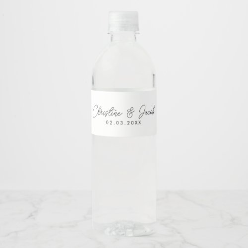 wedding favor simple elegant wedding favor water  water bottle label