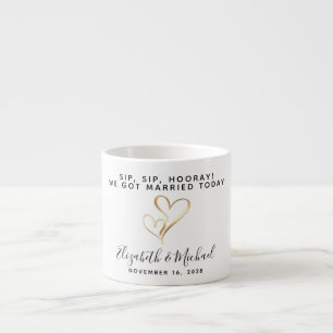 Wedding Favor Sip Sip Hooray Espresso Cup