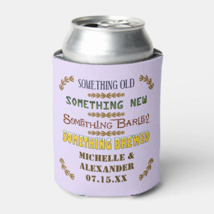 Wedding Favor Something Brewed Personalized Beer 6 Can Cooler