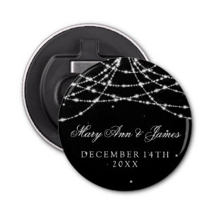 Wedding Favor Sparkling String Black Bottle Opener