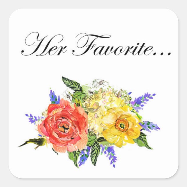 Wedding Favor Sticker (Front)