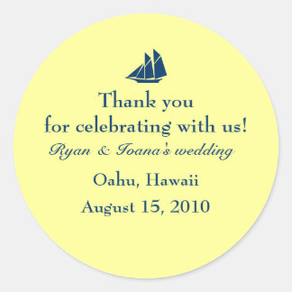 Wedding favor sticker