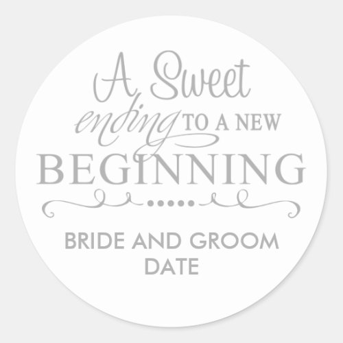 WEDDING FAVOR STICKER A Sweet Ending