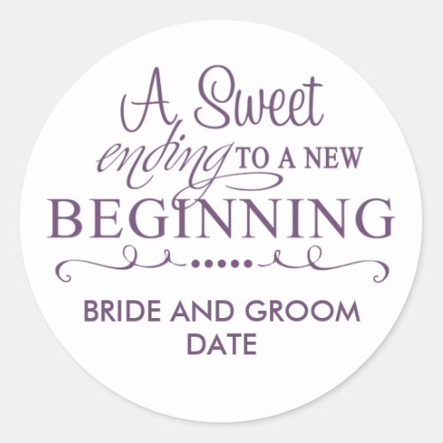 WEDDING FAVOR STICKER A Sweet Ending