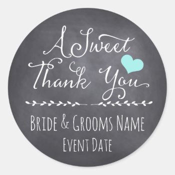 Wedding Favor Sticker | A Sweet Thank You by SimplySweetParties at Zazzle