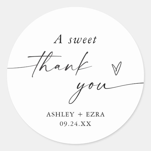 Wedding Favor Sticker | Dessert Favor Sticker (Front)