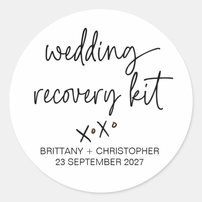 Wedding Favor Sticker Reception Favors for Guests (Front)