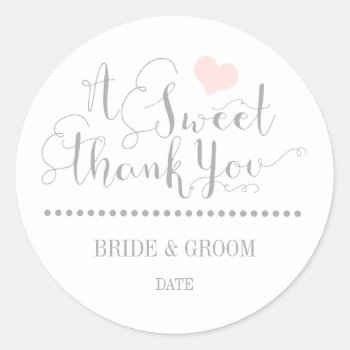Wedding Favor Sticker Sweet Thank You. by SimplySweetParties at Zazzle