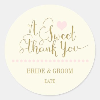 Wedding Favor Sticker Sweet Thank You. by SimplySweetParties at Zazzle