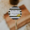 Wedding Favor Stickers | Black Stripe & Gold Peony