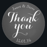 Wedding Favor stickers chalkboard "Thank you<br><div class="desc">Stickers for your favors just add your names/date</div>