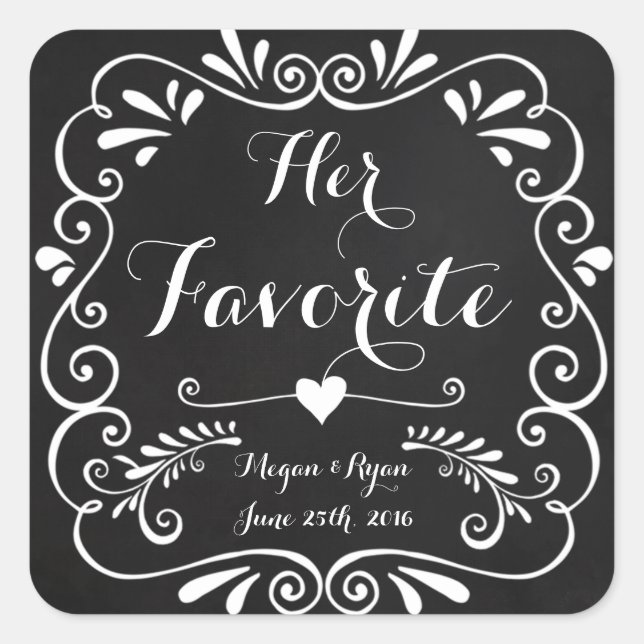 Wedding Favor Stickers for Treats or Cookies (Front)