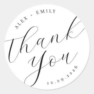 Wedding Favor Stickers | Minimalist