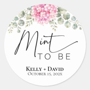 Wedding Favor Stickers Mint to Be Personalized