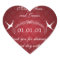 Wedding Favor Tag Birds & Diamonds Red