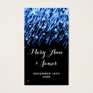 Wedding Favor Tag Falling Stars "Sapphire Blue"
