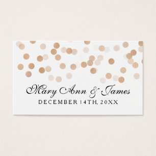 Wedding Favor Tag Faux Copper Foil Glitter Lights